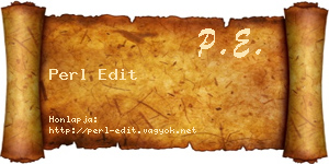 Perl Edit névjegykártya